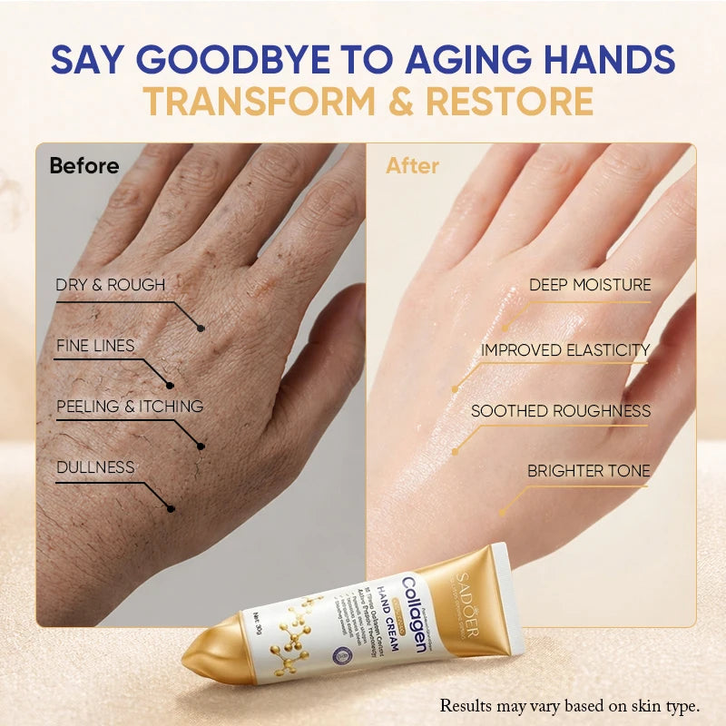 SADOER Collagen Hand Cream – Moisturizing & Brightening 30g Hand Cream Qst