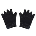 Unisex Nylon Fingerless Compression Gloves – Breathable 1 Pair Fingerless Compression Gloves Qme black