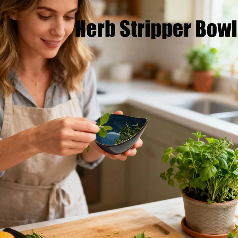 Resin Herb Stripper Bowl | 5-Hole Leaf Stripping Tool Herb Stripping Tool Qme