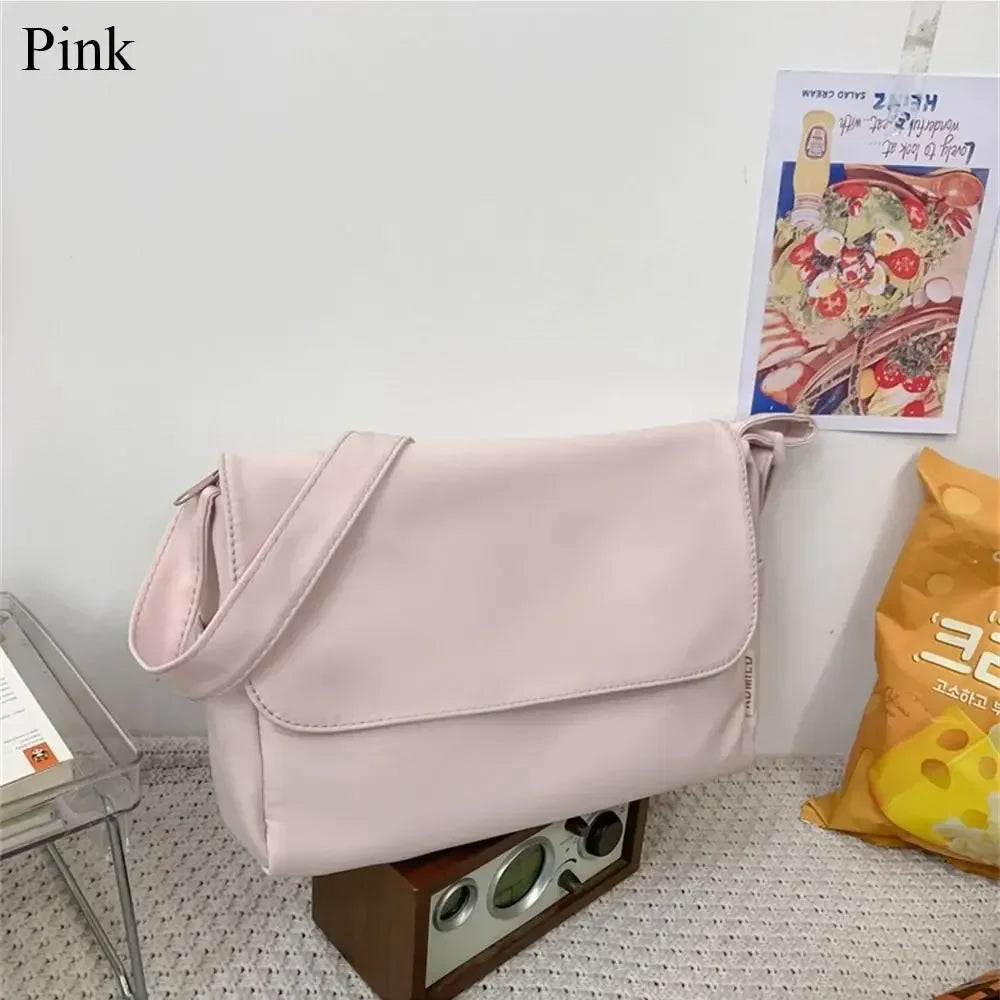 Canvas Shoulder Bag – Large Capacity Tote for Women & Students Canvas Shoulder Bag Qme PK