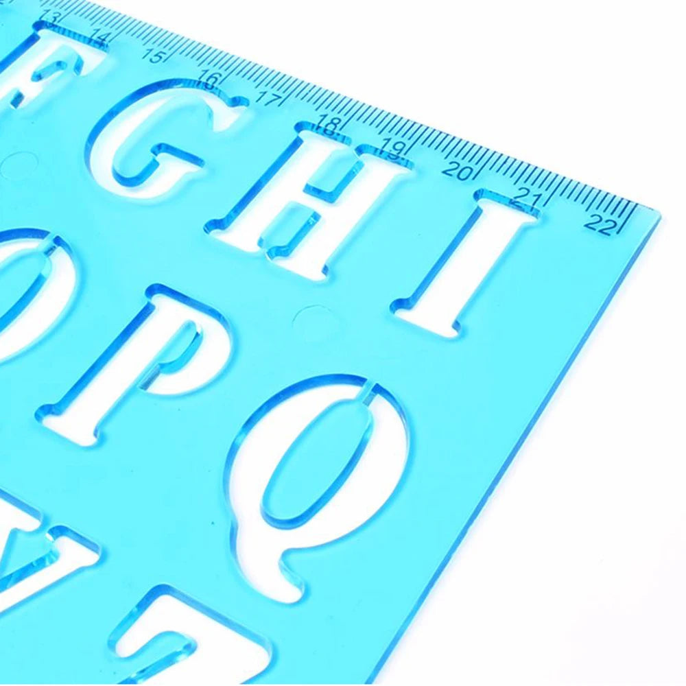 Plastic Alphabet & Number Stencil Ruler – Kids Learning Tool Stencil Ruler Qst Random Color 220V-240V EU Plug