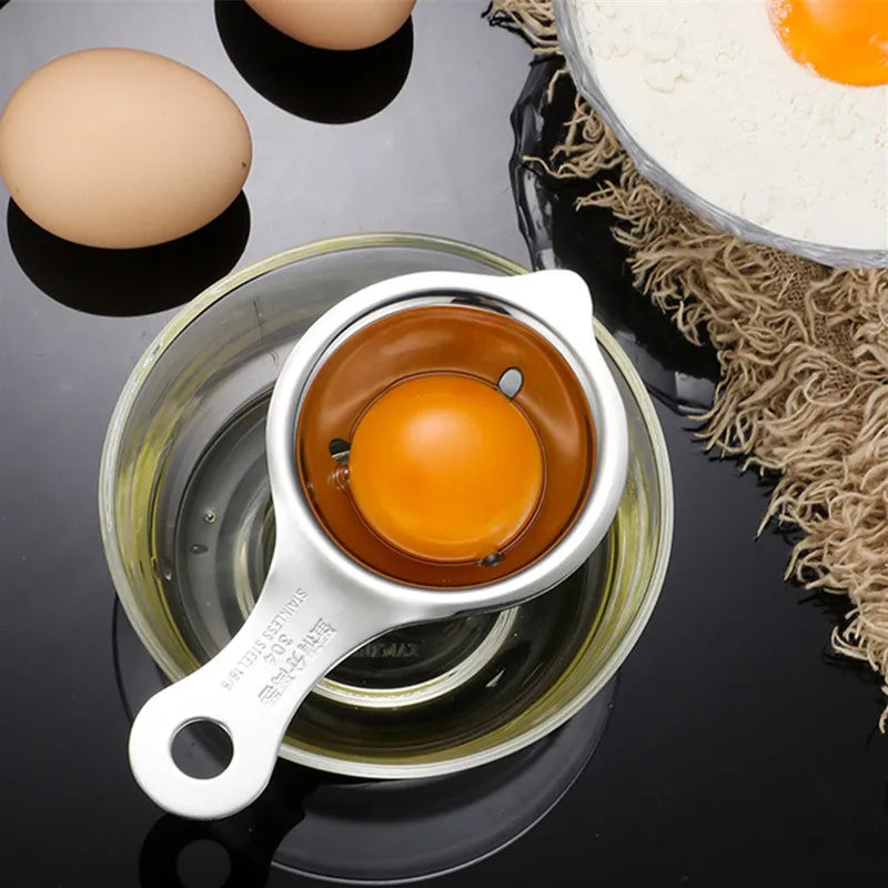 Stainless Steel Egg Yolk Separator – Baking Kitchen Tool Egg Separator Tool Qme