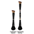 4-in-1 Makeup Brush – Concealer, Foundation, Blush & Eye Shadow Makeup Brush Set Qme Black China