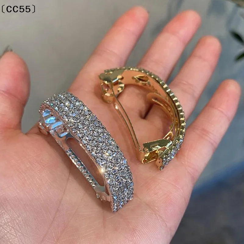 Rhinestone Ponytail Hair Clip – Women's Fashion Barrette Hair Clip Barrette Qst