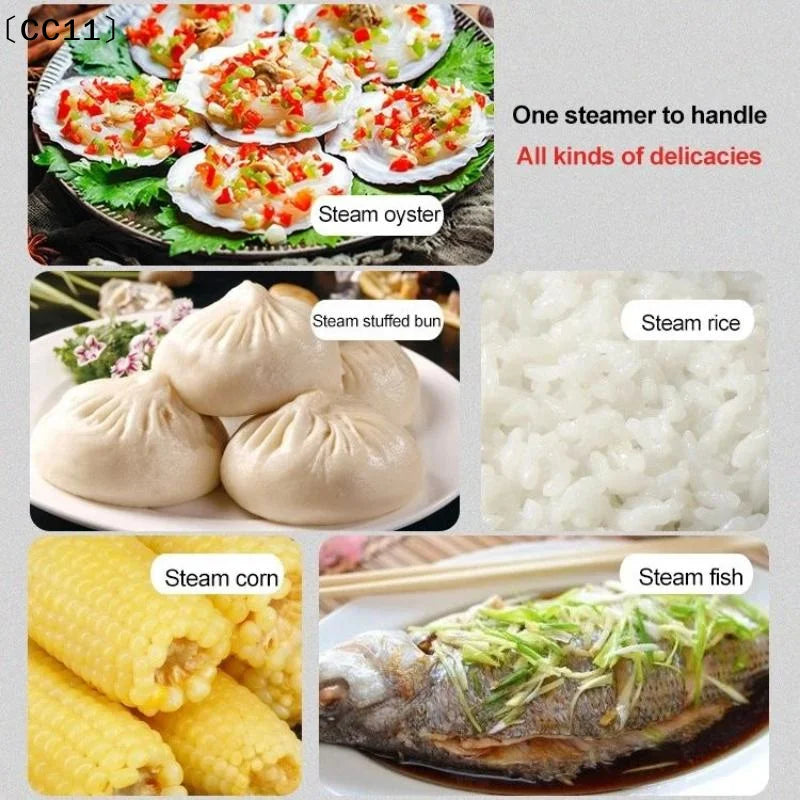 Microwave Food Steamer Heat-Resistant Plastic Steaming Tray Set Microwave Steamer Set Qme