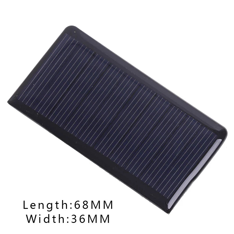 Mini Solar Panel 5V 60mA – Compact DIY Charging Panel 68×36mm Mini Solar Panel Qme 1pcs