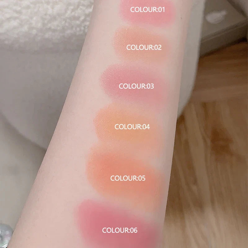 6-Color Waterproof Cream Blush – Long-Lasting Multi-Use Makeup Cream Blush Qme