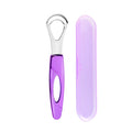 Stainless Steel Tongue Scraper – Fresh Breath Oral Cleaner Tongue Scraper Qst Purple