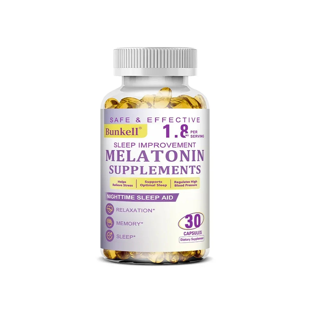 DETOXXTRA Melatonin Sleep Support Supplement – 120 Capsules Sleep Supplement Qst 30 count-1 bottle