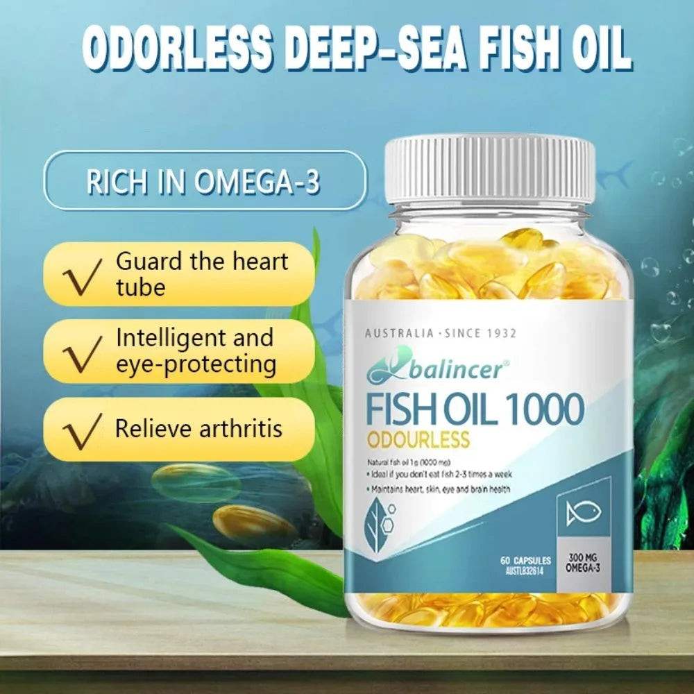 Triple Strength Omega-3 Fish Oil 600mg EPA DHA – 120 Softgels Omega-3 Supplement Qst