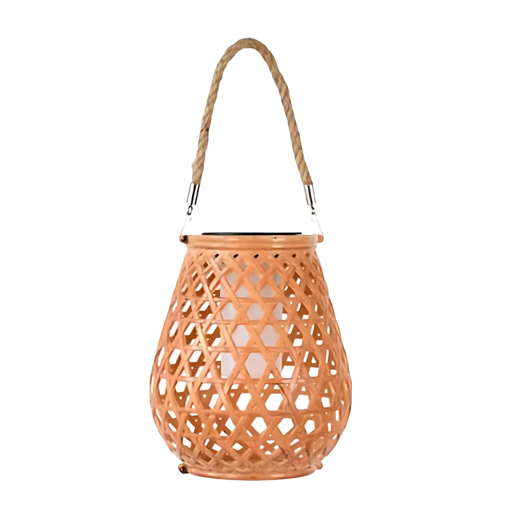 Hand-Woven Rattan Lamp Shade Vintage Chandelier Pendant Cover Rattan Lamp Shade Qme