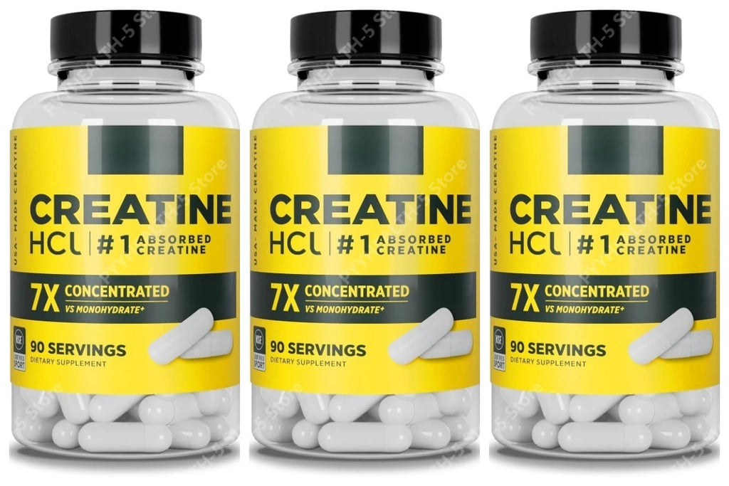 Creatine HCl Capsules – Muscle & Cognitive Energy Support 90ct Creatine Supplement Qst 270 Count(Pack of 3)