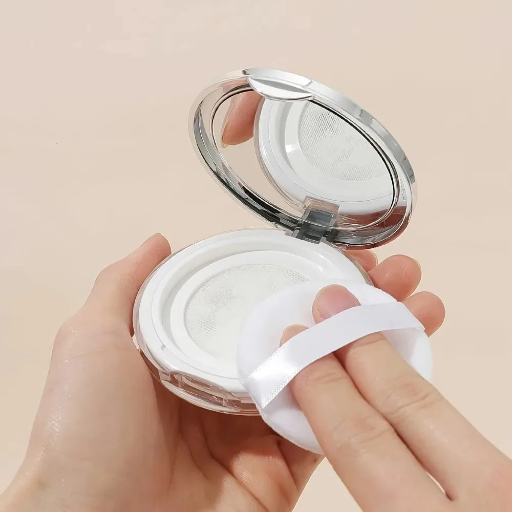 Ultra Thin Leak-Proof Loose Powder Case with Elastic Net Loose Powder Case Qme