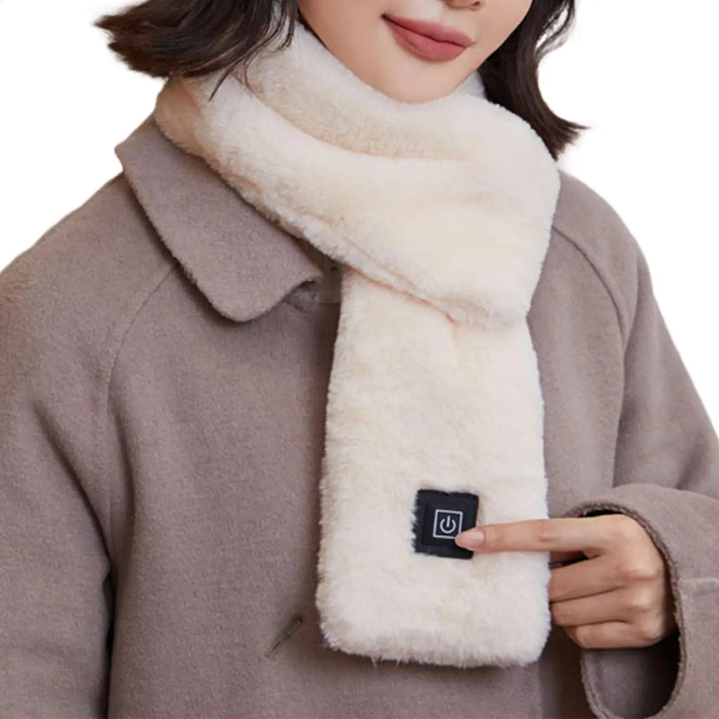 USB Electric Heated Scarf – Soft Neck Wrap, 3 Heat Settings Heated Neck Wrap Qme