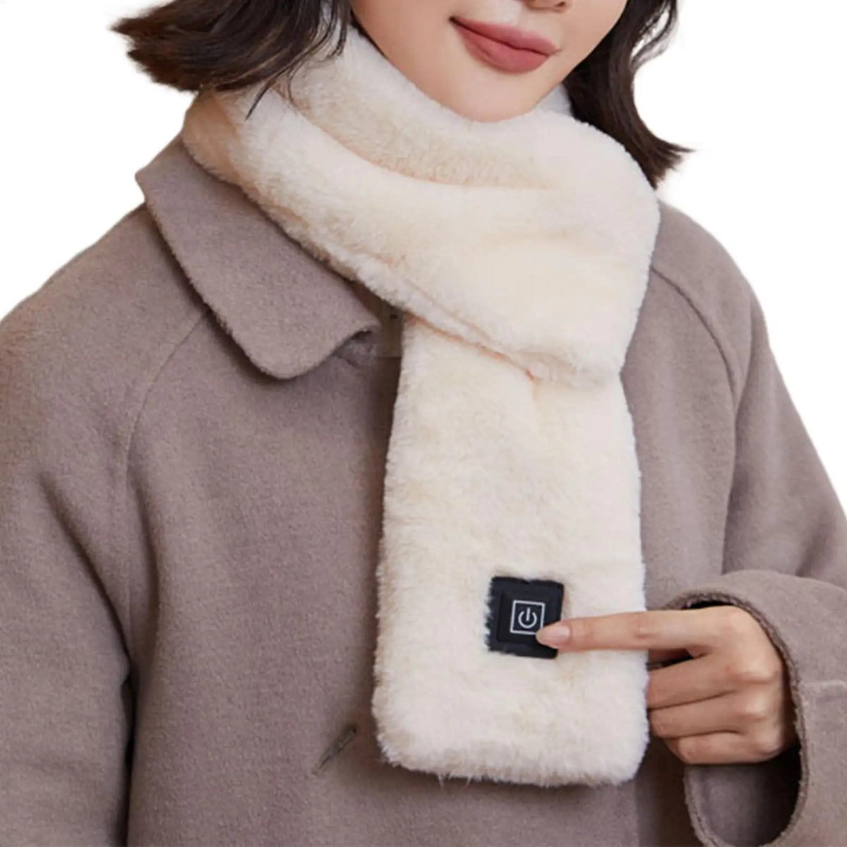 USB Electric Heated Scarf – Soft Neck Wrap, 3 Heat Settings Heated Neck Wrap Qme