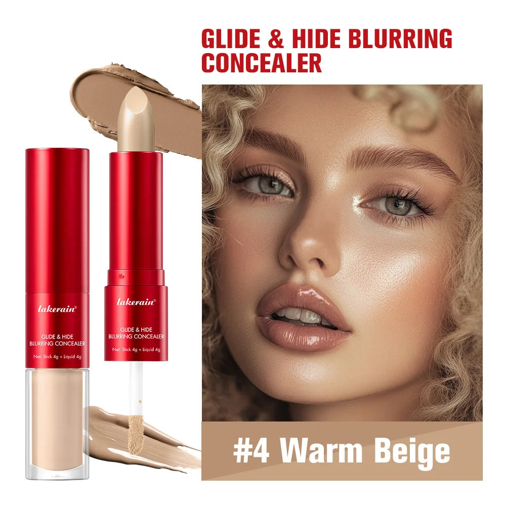 Double-Headed Blurring Cream & Concealer Stick – All Skin Types Concealer Stick Qst 04