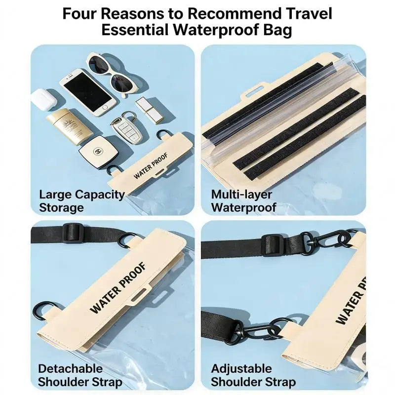 Universal Waterproof Phone Pouch | Full Touch Transparent Window Waterproof Phone Pouch Qme