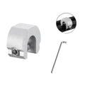 C-Type Metal Window Lock & Door Safety Clip – Anti-Theft Window Safety Lock Qme 1pc silvery