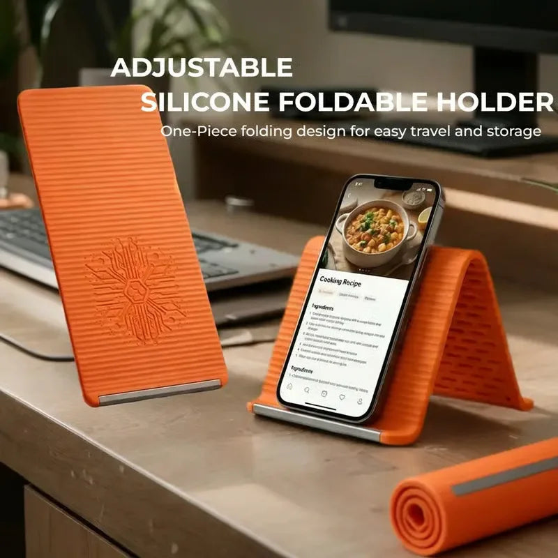Multi-Angle Silicone Phone Stand Foldable Tablet & Notebook Holder Phone & Tablet Stand Qme
