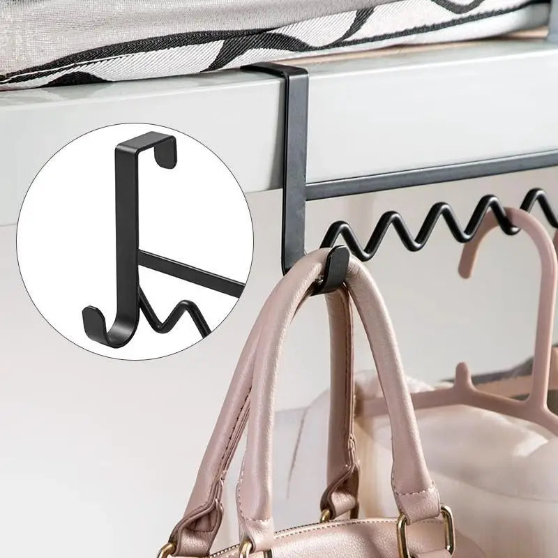 Horizontal Clothes Rack Hook – Steel Dorm Storage Organizer Clothes Rack Hook Qme
