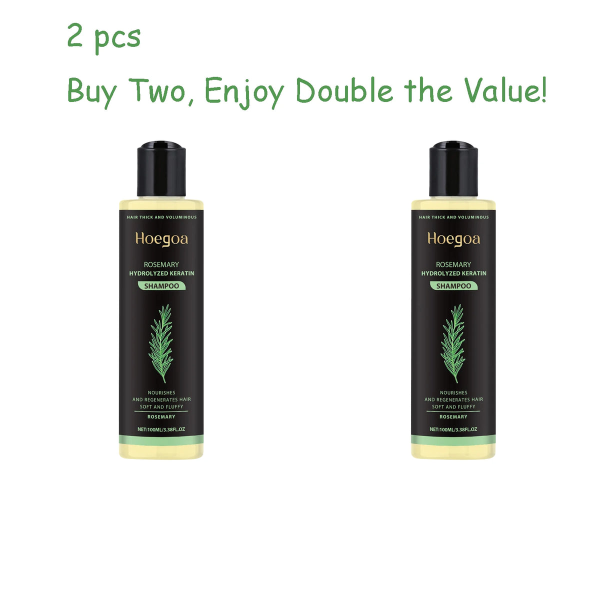 Hoegoa Rosemary Thickening Shampoo – Volumizing & Oil Control Thickening Shampoo Qst 2 pcs