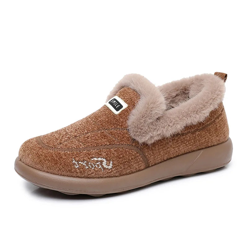 Women's Plush-Lined Waterproof Winter Short Boots – Non-Slip Women's Winter Boots Qst Camel color 38