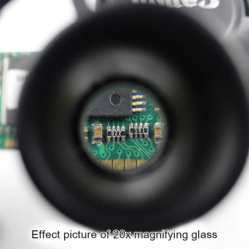 Head Magnifier Glasses 10X–25X with LED Lights | Wearable Loupe Head Magnifier Loupe Qme