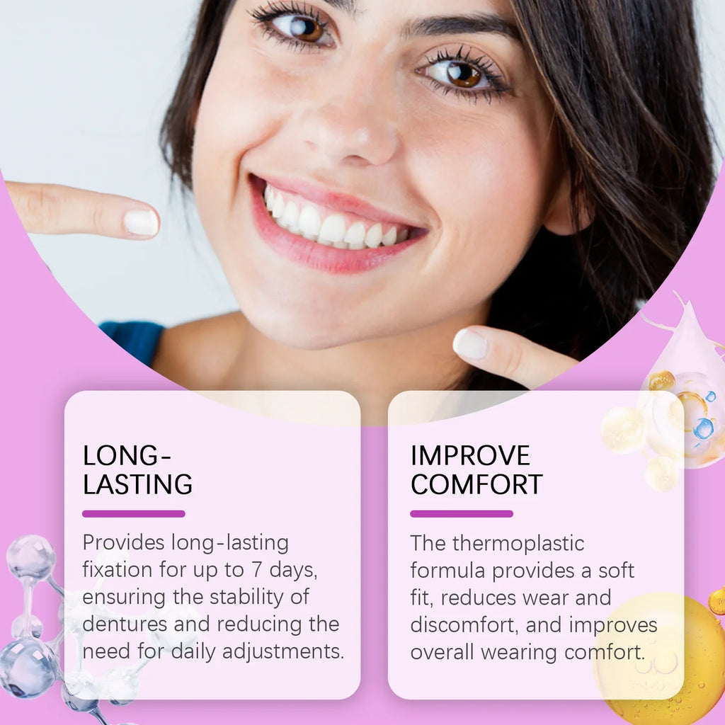 Oralhoe Denture Adhesive Cream – Strong Hold False Teeth Glue Denture Adhesive Cream Qme