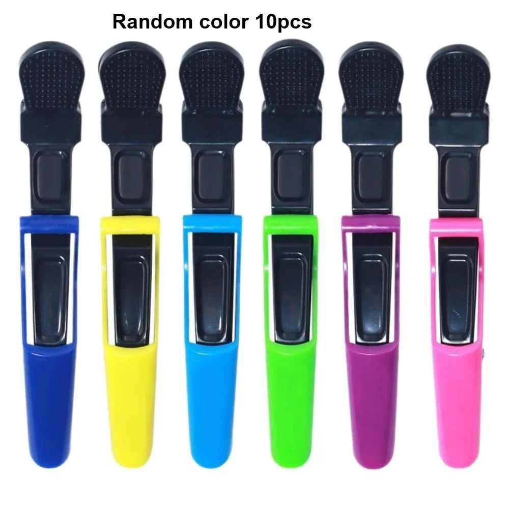 Women's Crocodile Hair Clips Wide Teeth Double Hinge 10 Pack Crocodile Hair Clips Qme Random color 10pcs