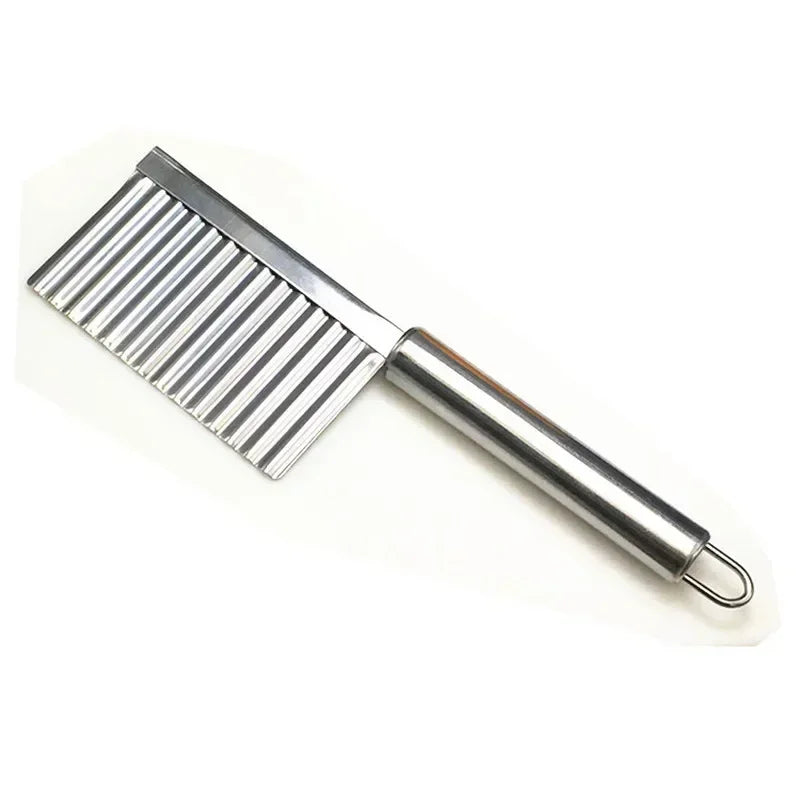 Stainless Steel Wave Potato Slicer & Veggie Cutter Vegetable Slicer Qme