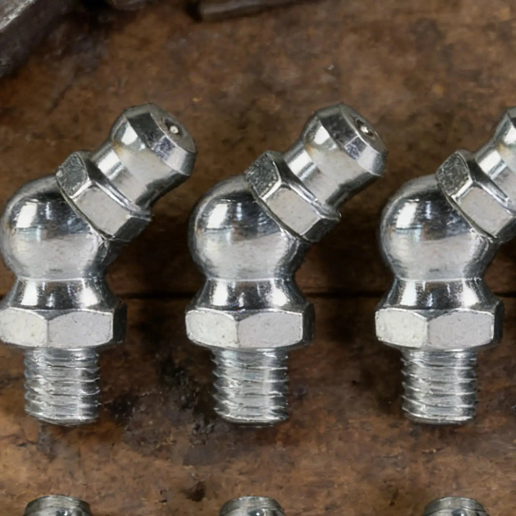 90° Metric Grease Fittings Elbow Hydraulic Nipples 10-Pack Grease Fittings Kit Qme