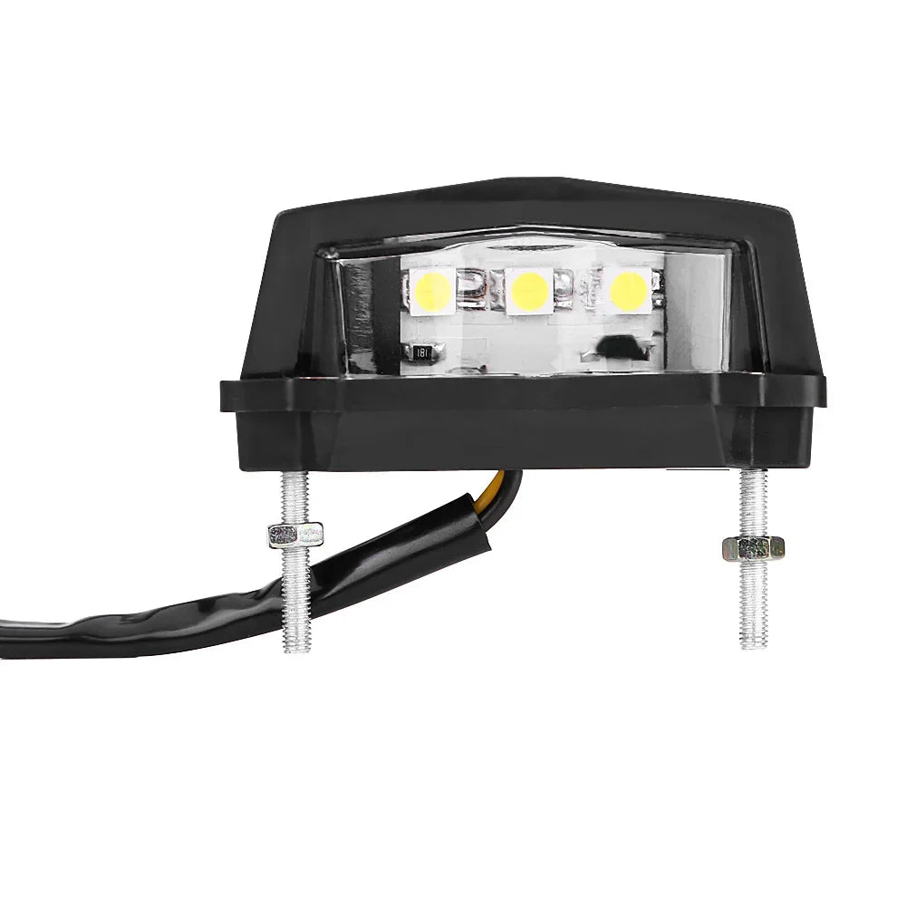 LED Motorcycle License Plate Light 12V Rear Tail Lamp – Black Motorcycle Tail Light Qme black