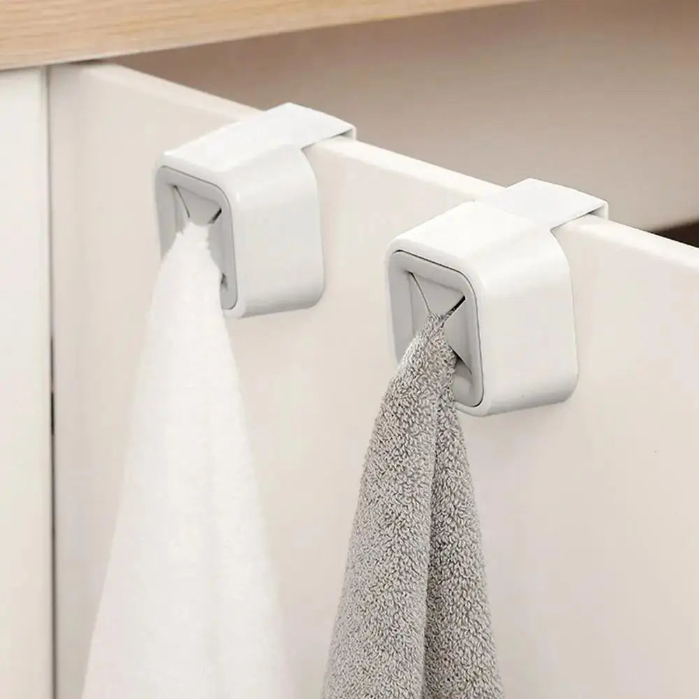 Towel Plug Hook Bathroom Rack Rag Stopper – 2pcs ABS Towel Rack Hook Qme