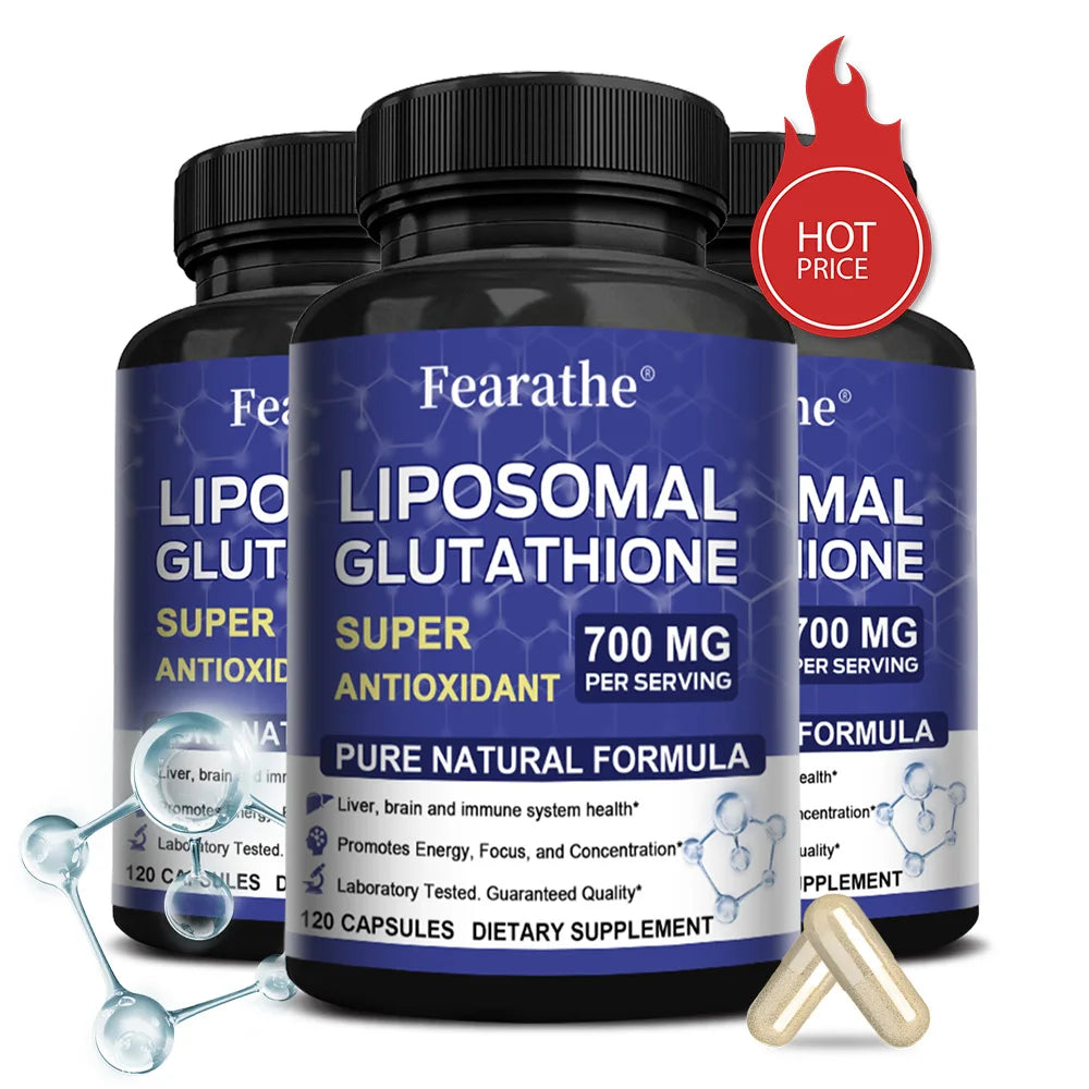 Liposomal Glutathione 700mg – Max Absorption Antioxidant Capsules Antioxidant Supplement Qst 120 count-3 bottle