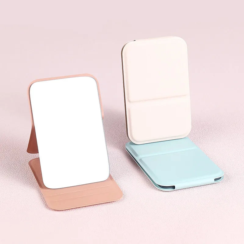 PU Leather Foldable Compact Makeup Mirror – Portable Compact Makeup Mirror Qme