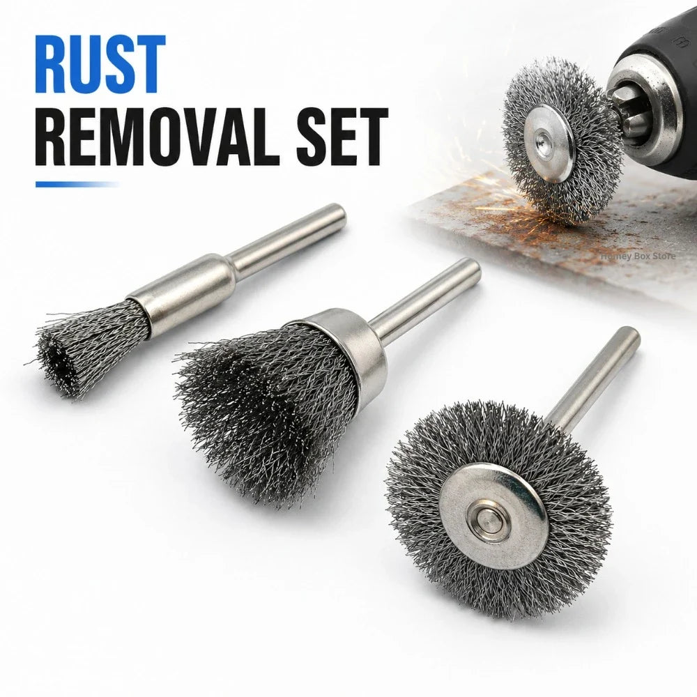 Mini Steel Wire Polishing Wheel | Drill Rotary Cleaning Disc Rotary Wire Wheel Qme