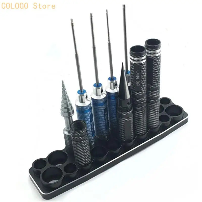 Aluminum Screwdriver Organizer Rack – Hex & Cross Tool Storage Tool Storage Rack Qme