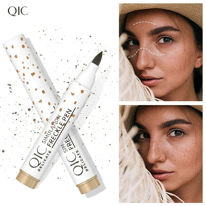 QIC Fake Freckles Pen – Waterproof, Lifelike & Long-Lasting Freckles Makeup Pen Qme