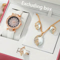 Women's Round Quartz Watch & Jewelry Set – 4 Colors Women's Watch Set Qme WHITE No