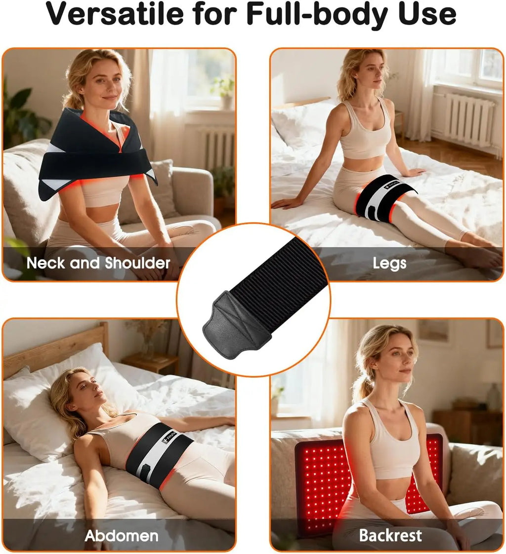 242 LED Red & Infrared Light Therapy Wrap – 660nm 850nm Pad Red Light Therapy Wrap Qst