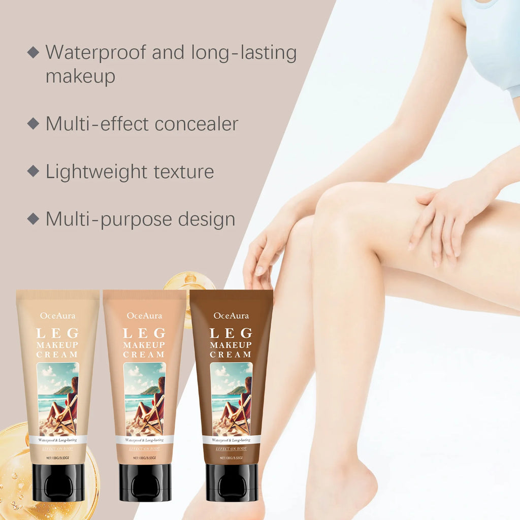OceAura Leg Makeup Body Lotion – Waterproof Body Foundation Body Makeup Foundation Qst