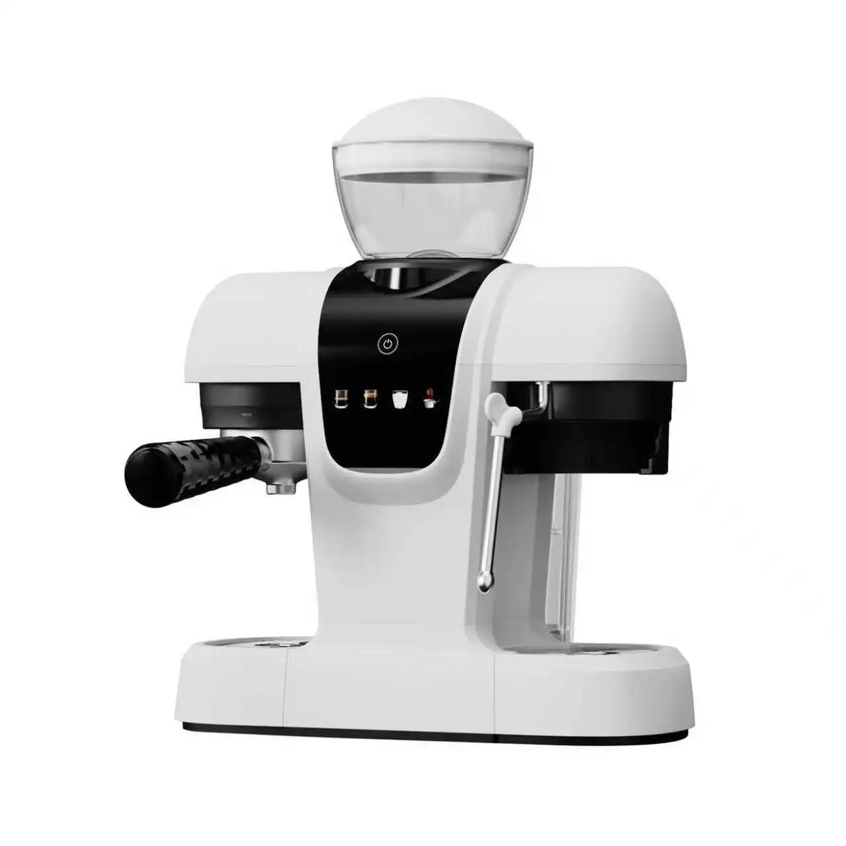 HAOYUNMA Semi-Automatic Espresso Machine with Grinder & Frother Espresso Machine Qst WHITE US