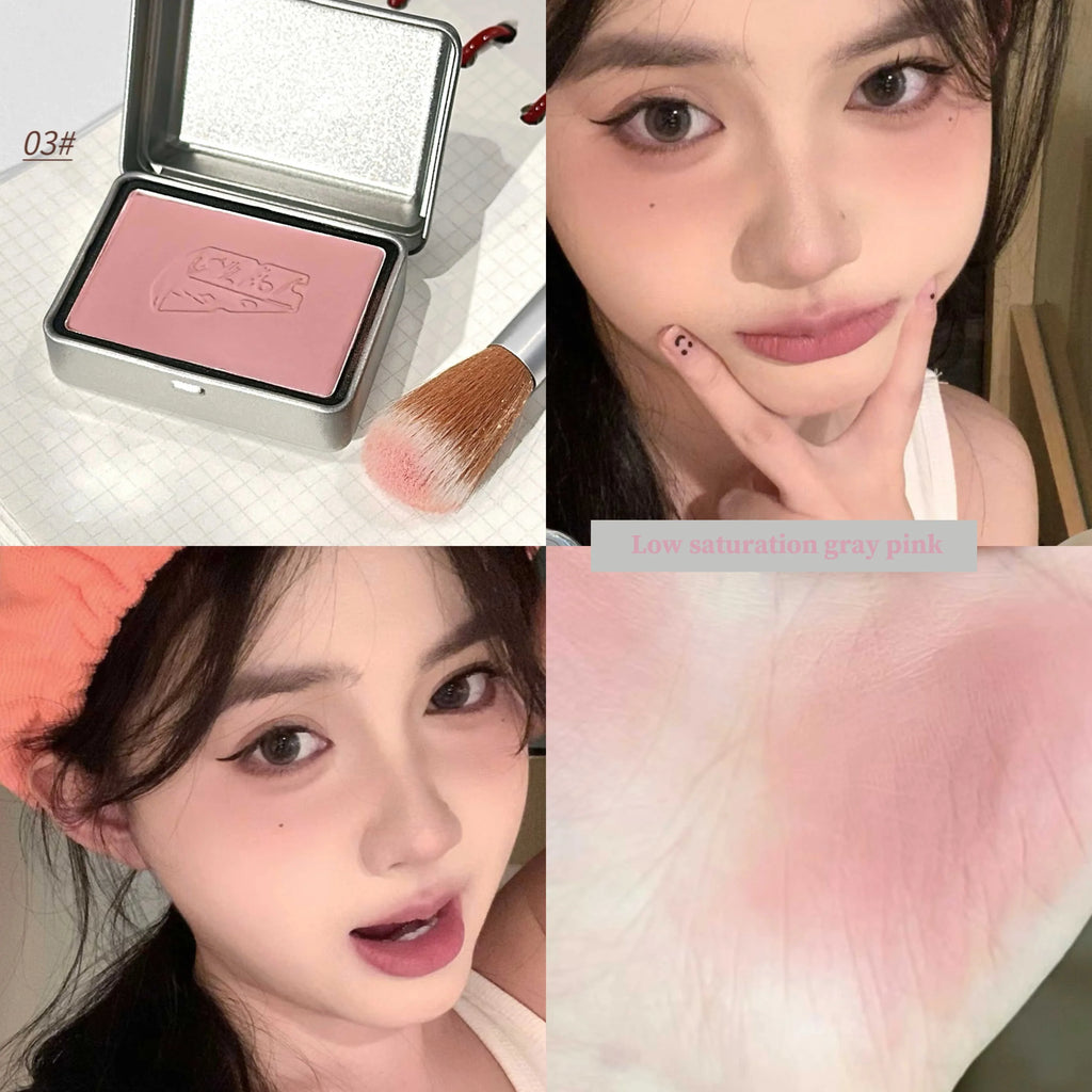 BLACKNANA Cream Blush Square Iron Box – Gray Pink Shade Cream Blush Qme