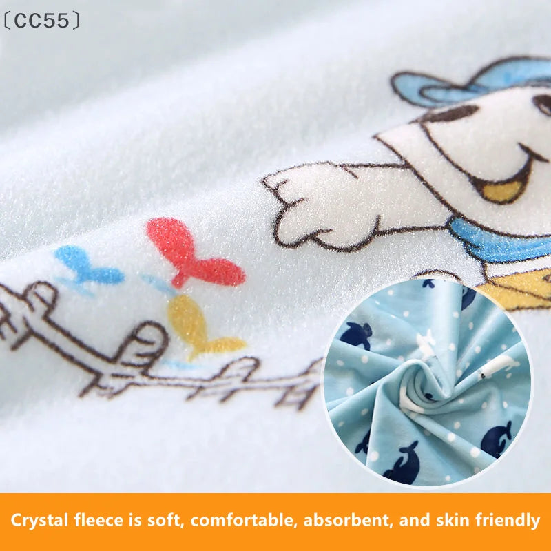 Baby Cartoon Waterproof Snap Bibs – Soft Cotton, 2/5 Pcs Set Baby Bib Set Qst