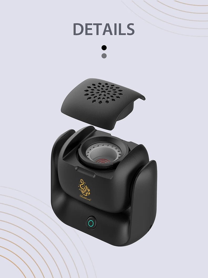Electric Rotatable Incense Burner 1500mAh Portable Censer Electric Incense Burner Qst