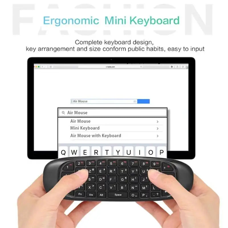 C120 RGB Wireless Air Mouse Keyboard | Gyro Sensor for TV Wireless Air Mouse Keyboard Qme
