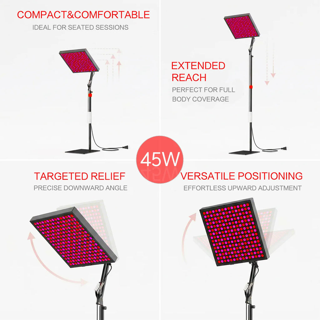 MasterGrow Floor Stand LED Red Light Therapy Panel 660nm 850nm LED Light Therapy Panel Qst