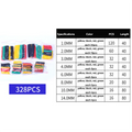Colored Heat Shrink Tubing PVC Insulation Sleeve – 7 Colors Heat Shrink Tubing Qme 328pcs Colored(Bag)