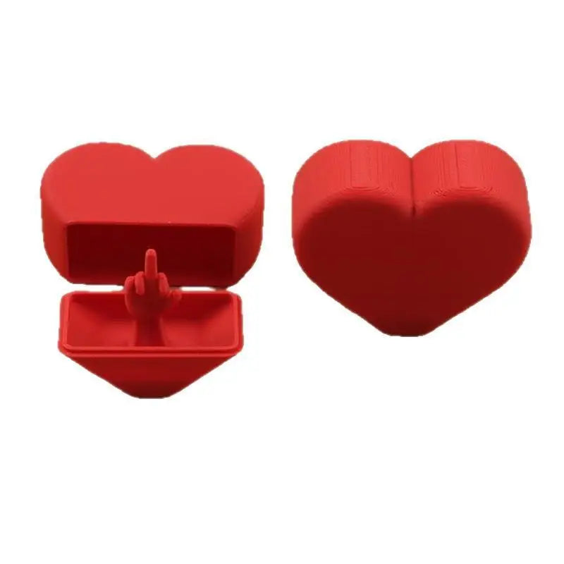 3D Printed Heart Shaped Surprise Prank Box | Novelty Gift Novelty Prank Box Qme red
