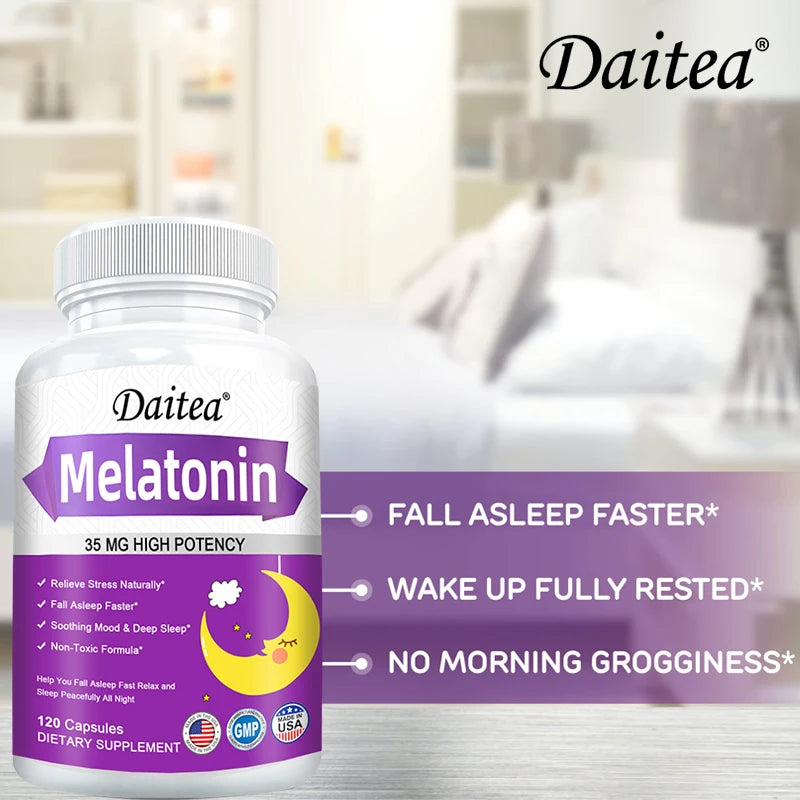 Melatonin 20mg Capsules – Non-GMO Vegan Sleep Support Sleep Supplement Qst